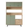 Hanah Home Armario Multiusos RE5-SY Roble y Verde